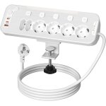 Multiprise electrique de table, angle multiprise de bureau 6 prises, pd20w prise multiple avec interrupteur, ... Multiprise electrique de table, angle multiprise de bureau 6 prises, pd20w prise multiple avec interrupteur, ...