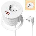 Multiprise encastrable avec 2 usb c pd 35w, multiprise electrique encastrable usb a qc 18w, bloc prise ...