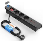 Multiprise encastrable usb c pd 67w, prise pour bureau encastrable 3 prise et 2 ports usb c, boîtier ... Multiprise encastrable usb c pd 67w, prise pour bureau encastrable 3 prise et 2 ports usb c, boîtier ...
