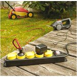 Multiprise extrieure, etanche ip44 etanche, 4 prises schuko allemande, interrupteur marche / arrt, ...