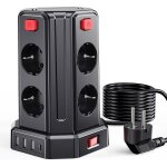 Multiprise avec interrupteur, tour multiprise 8 prises et 4 usb, multiprise usb parafoudre et 4 interrupteurs ... Multiprise avec interrupteur, tour multiprise 8 prises et 4 usb, multiprise usb parafoudre et 4 interrupteurs ...