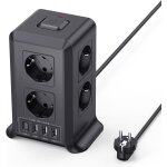 Multiprise avec interrupteur, tour multiprise 8 prises et 4 usb, multiprise parafoudre et surtension ...