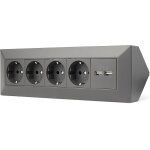Multiprise pour meubles 4 prises 2 prises usb multiprise pour cuisine, bureau, table[dyb984340]