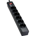 Multiprise / parafoudre - protection strip 6 fr - ps6f - 6 prises fr - noir[dyb980011]