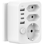 Multiprise avec prise usb - double prise pour prise usb c - adaptateur de voyage - 4 usb (2 × a + c) ... Multiprise avec prise usb - double prise pour prise usb c - adaptateur de voyage - 4 usb (2 × a + c) ...