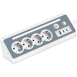 Multiprise avec usb et 2 type - c, prise d'angle  4 prises avec lumire led, protection contre les surtension ...
