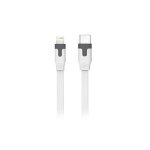 Muvit - c�ble lightning - lightning m�le pour 24 pin usb - c m�le - 1 m - blanc - plat, prise en charge ...