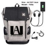 My hero academia sac  dos tudiant impression de charge usb sac d'ordinateur dcontract pour hommes ...