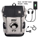 My hero academia sac  dos tudiant impression de charge usb sac d'ordinateur dcontract pour hommes ...
