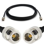 N femelle vers n femelle 1m rg58 cable coaxial - c�ble d'extension exterieur � faible perte rallonge ...