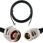 N m�le hex vers n femelle 15m cable coaxial - c�ble d'extension hf240 (lmr 240 �quivalent) rallonge etanche ...