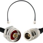 N m�le hex vers n femelle 50cm cable coaxial - c�ble d'extension hf240 (lmr 240 �quivalent) rallonge ...