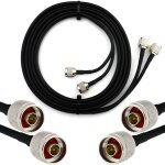 N m�le vers n m�le 5m c�ble coaxial double - cable d'extension jumel� hf240 (lmr 240 �quivalent) rallonge ...