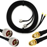 N m�le vers sma m�le 10m c�ble coaxial double - cable d'extension jumel� hf240 (lmr 240 �quivalent) rallonge ...