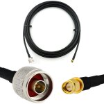 N mle vers sma mle 12m cable coaxial - cble d'extension hf240 (lmr 240 quivalent) rallonge etanche ...