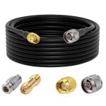 N m�le vers sma m�le c�ble coaxial � faible perte rg58 32. 8ft / 10m + 2pcs n vers sma adaptateur kit ...