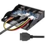 Naeryut - cble usb - c et usb 3. 0 hub 4 ports du panneau avant vers la carte mre 20 broches pour baie ...