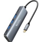 Naeryut - hub usb c, adaptateur 5 en 1 usb c vers hdmi multport, 100 w pd, 3 ports usb 3. 0 pour macbook ... Naeryut - hub usb c, adaptateur 5 en 1 usb c vers hdmi multport, 100 w pd, 3 ports usb 3. 0 pour macbook ...