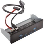 Naeryut - panneau avant 5, 25  baie cd - rom 2 usb 3. 0 et 2 usb c hub 4 ports vers carte mre adaptateur ...