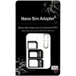 Nano sim et micro sim cartes kit adaptateur pour smartphone, tlphone portable et tablette: set 4 en ...