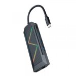 Nanocable 10. 16. 0801 station d'accueil avec fil usb 3. 2 gen 1 (3. 1 gen 1) type - c noir
