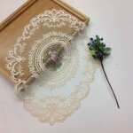 Nappe ronde en dentelle brodée pour table à manger, couverture de table élégante, serviette de café cowijk, ... Nappe ronde en dentelle brodée pour table à manger, couverture de table élégante, serviette de café cowijk, ...