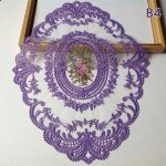 Nappe ronde en dentelle brodée pour table à manger, couverture de table élégante, serviette de café cowijk, ... Nappe ronde en dentelle brodée pour table à manger, couverture de table élégante, serviette de café cowijk, ...