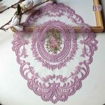 Nappe ronde en dentelle brodée pour table à manger, couverture de table élégante, serviette de café cowijk, ... Nappe ronde en dentelle brodée pour table à manger, couverture de table élégante, serviette de café cowijk, ...