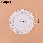 Napperons ronds en papier blanc pour dcoration de table, napperons dcoratifs pour ix, 150 pices - ...