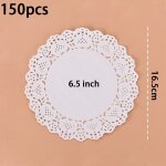Napperons ronds en papier blanc pour dcoration de table, napperons dcoratifs pour ix, 150 pices - ...