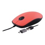 T'nb sunset - souris - 3 boutons - filaire - usb - c, usb - a - rouge - bote de suspension