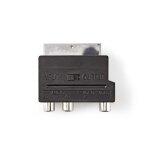 Nedis adaptateur commutable pritel mle - s - vido femelle + 3x rca femelle noir