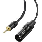 Neewer c�ble 3, 5mm vers xlr, adaptateur audio m�le - m�le de 6ft avec connecteur aux trs 3, 5mm pour ...