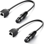 Neewer c�ble dmx xlr femelle vers rj45 femelle lot de 2 adaptateur rj45 vers xlr 5 broche connecteur ...