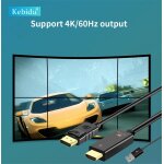 Ngre - cble de conversion 4k hd h147 hdmi - compatible bl / m + usb2. 0 / m vers dp / m, adaptateur ...