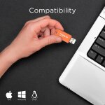 Neon usb 3. 0 cl� usb 64gb 2 paquet (jaune / orange)