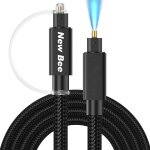 New bee toslink cable optique 3m numerique optique audio cable pour lg / samsung / sony / philips soundbar, ...
