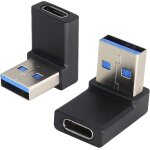Nfgr - adaptateur a angle droit 90 degrs usb 3. 0 a mle vers usb type c femelle(otg) pour pc, ordinateur ...