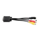 Nku - convertisseur vga mle vers s - vido 3 rca femelle, connecteur av composite, cble vido pour ...