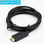 Le noir - 1. 8m - thunderbolt displayport mini display port dp vers hdmi, 1. 8m, cble adaptateur mle ...