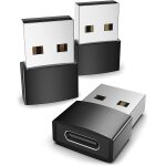 Noir adaptateur usb c vers usb pack de 3 compatible avec iphone 13 12 pro max ipad air 6 apple watch ...