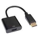 Le noir - dp vers hdmi - compatible mle a femelle cble displayport pc tv mini projecteur ecran de tlvision ...