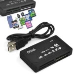 Noir tout en un lecteur de carte m�moire lecteur de cartes usb externe sd sdhc mini micro m2 mmc xd cf ...