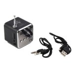Le noir - mini rcepteur radio avec usb, haut - parleurs portables avec radio fm, support numrique, ...