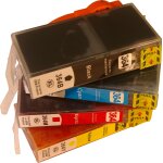 Non - oem - lot de 4 cartouches compatibles �quivalentes hp 364