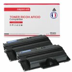Nopan - ink - toner x2 412641 type 1275d noir compatible pour aficio fx 16 fax 1130l fax 1170l fax 2210l ...