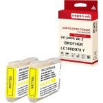 Nopan - ink - x2 cartouche compatible pour brother lc 1000 xl lc1000xl jaune lune