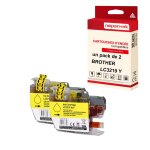 Nopan - ink - x2 cartouches compatibles pour brother lc 3219 xl lc3219xl jaune (livres) pour brother ...