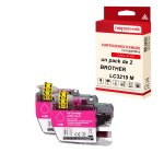 Nopan - ink - x2 cartouches compatibles pour brother lc 3219 xl lc3219xl magenta (livres) pour brother ...