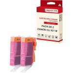 Nopan - ink - x2 cartouche compatible pour canon 521 xl 521xl magenta 2935b001